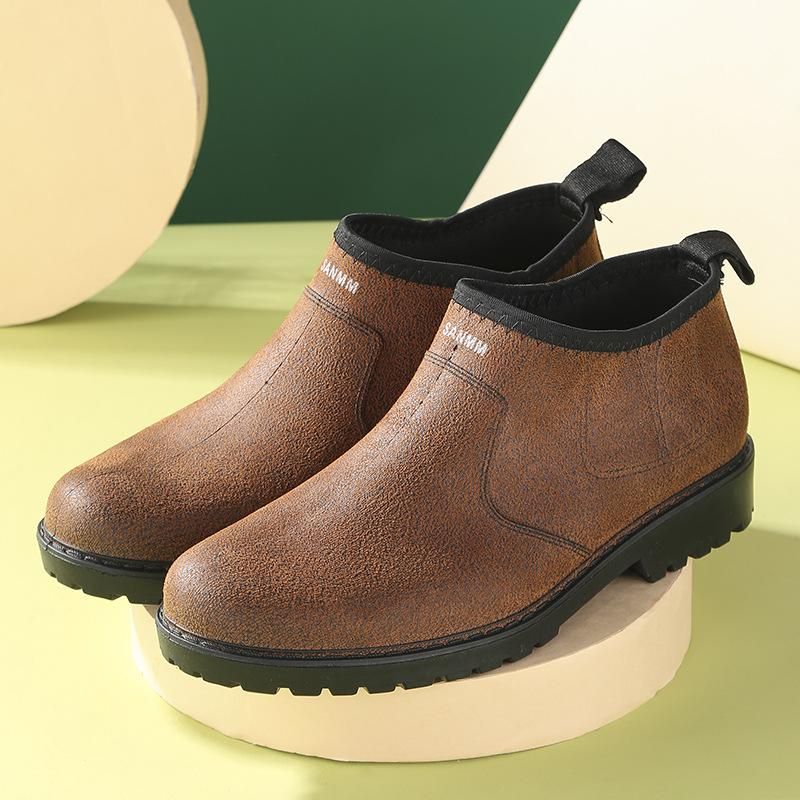 Four Seasons Mid Heel PVC Anti slip Rainshoes