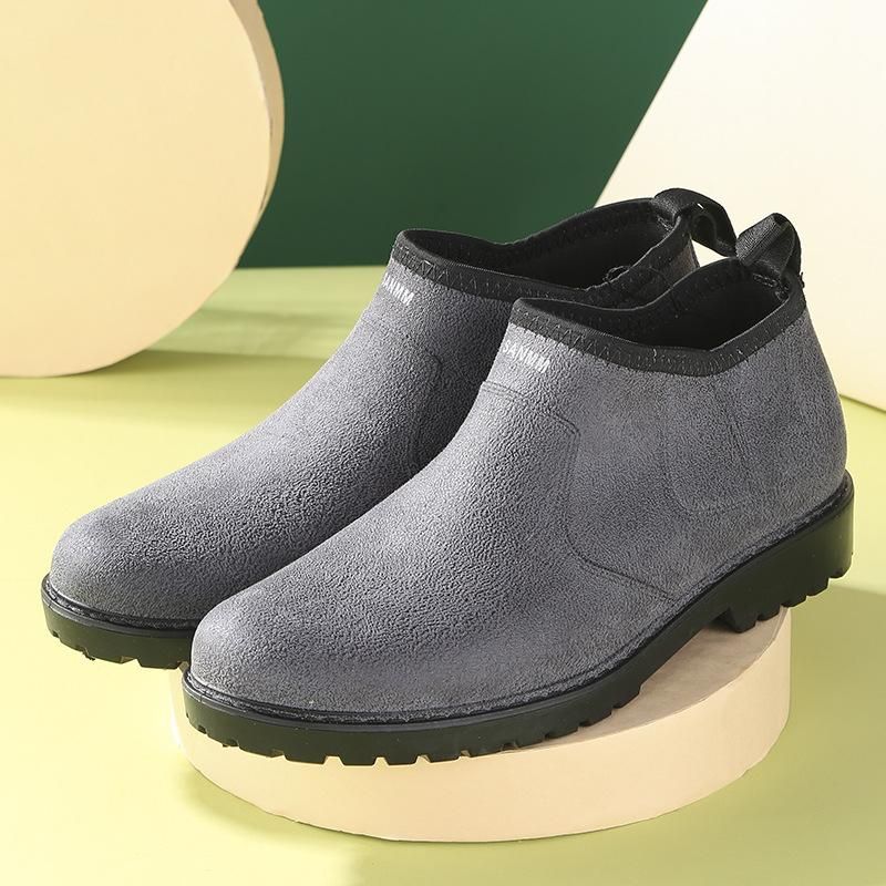 Four Seasons Mid Heel PVC Anti slip Rainshoes