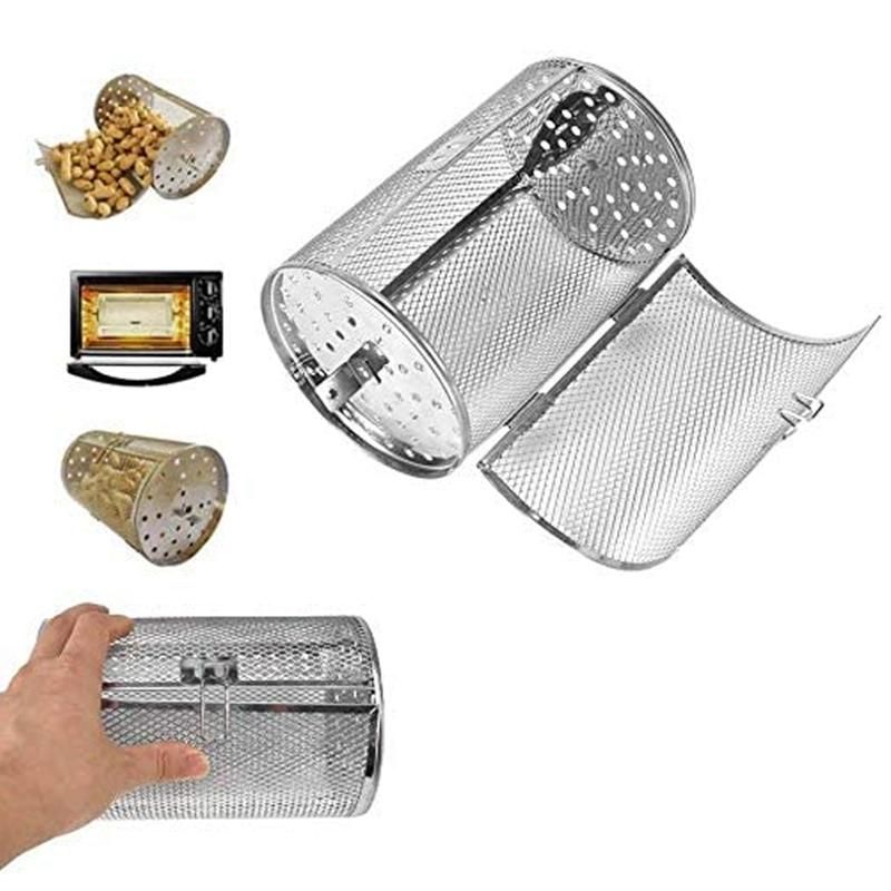 Rotisserie Basket,14X18cm Stainless Steel Oven Roast
