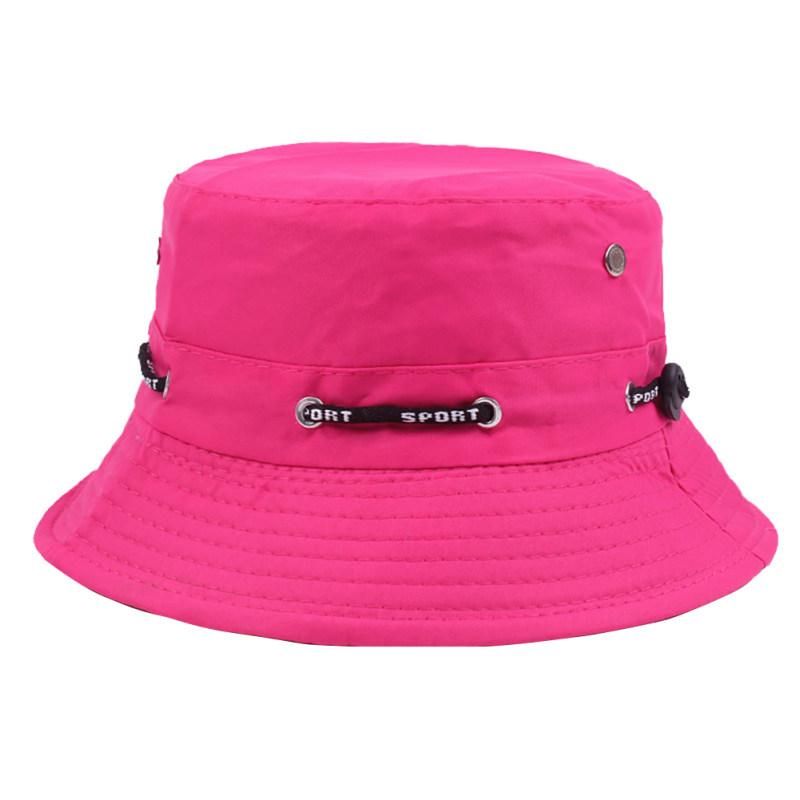 Solid Color Bucket Hat Unisex Outdoor Travel Fishing-Coffee