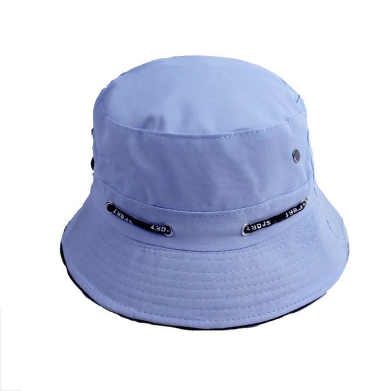 Solid Color Bucket Hat Unisex Outdoor Travel Fishing-Coffee