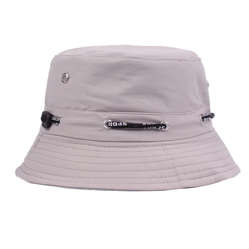 Solid Color Bucket Hat Unisex Outdoor Travel Fishing-Coffee