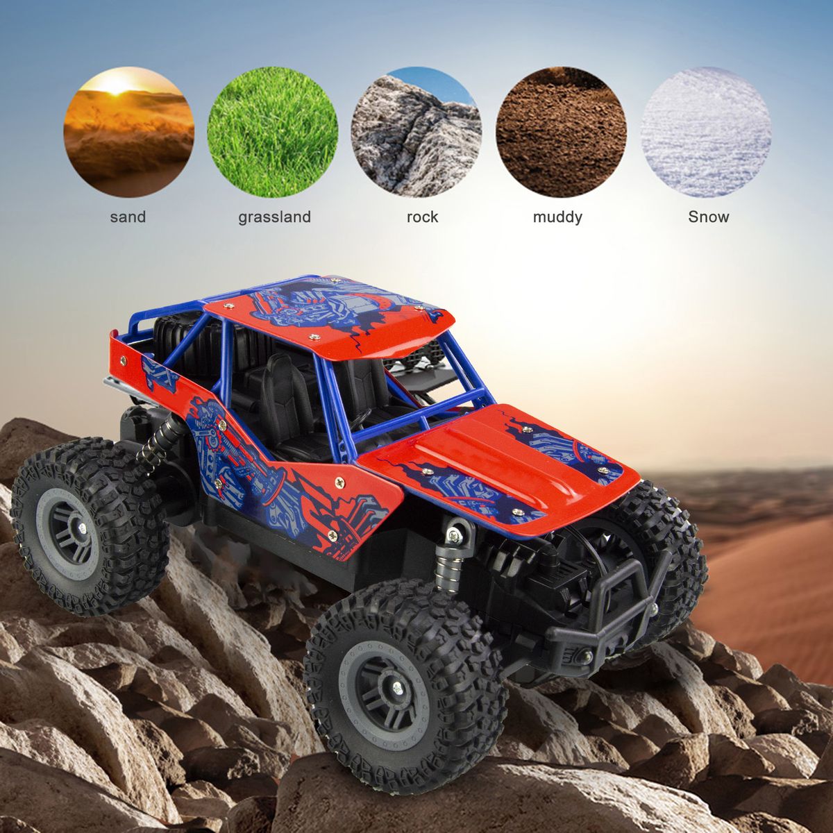 Remote Control Car 1/18 2.4GHz 15km/h Off Road Trucks 4WD