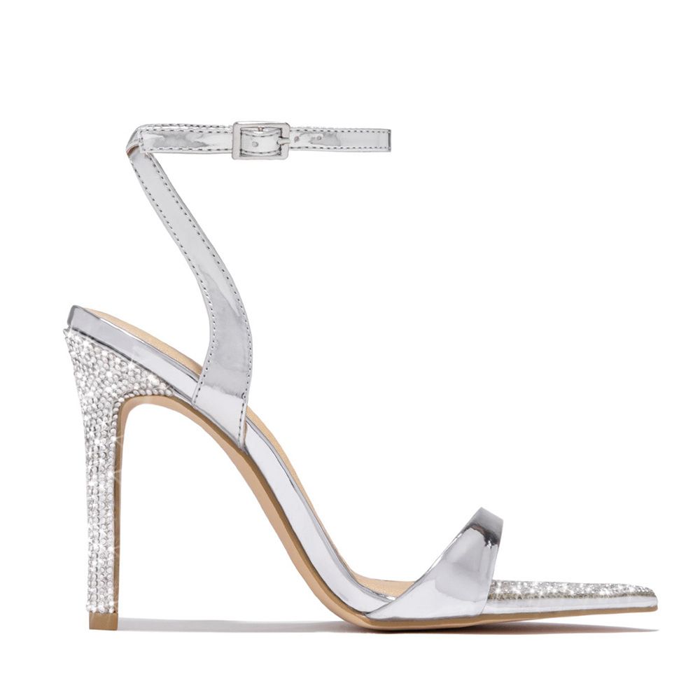 Classic High Heels Sandal - Silver