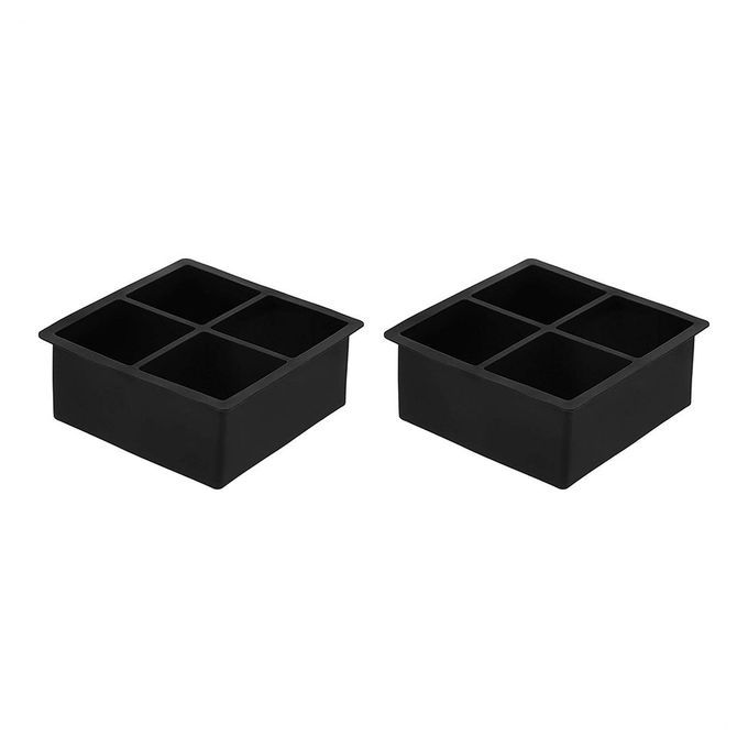 2p S Sili One I E Grid Food Grade Sili One I E Grid Four Grid Square I E Mold-black-115*115*50mm
