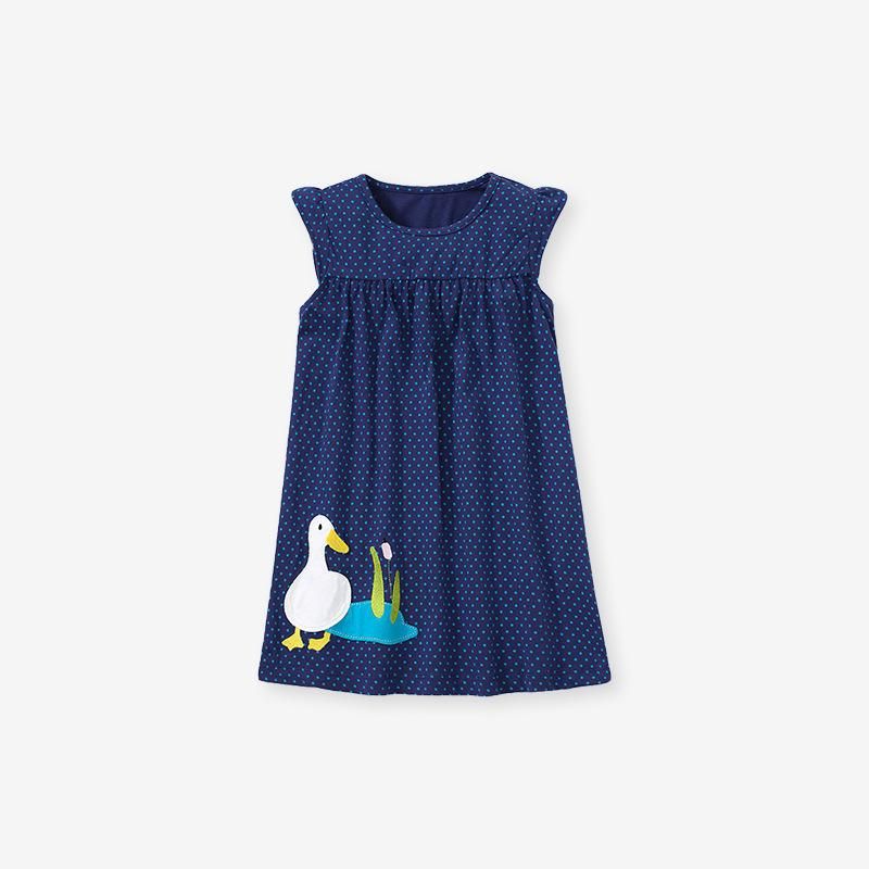2023 Summer Children's Dress Euro-American Children's Dress Cotton Girls' Dress