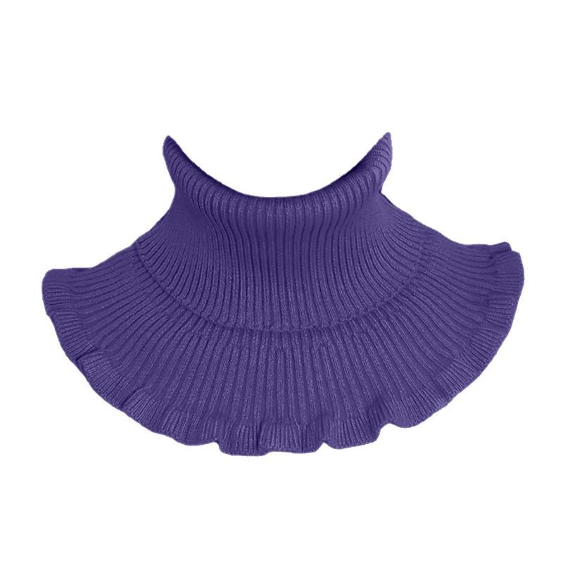 Women Winter Turtleneck Collar Solid Color-Wine Red