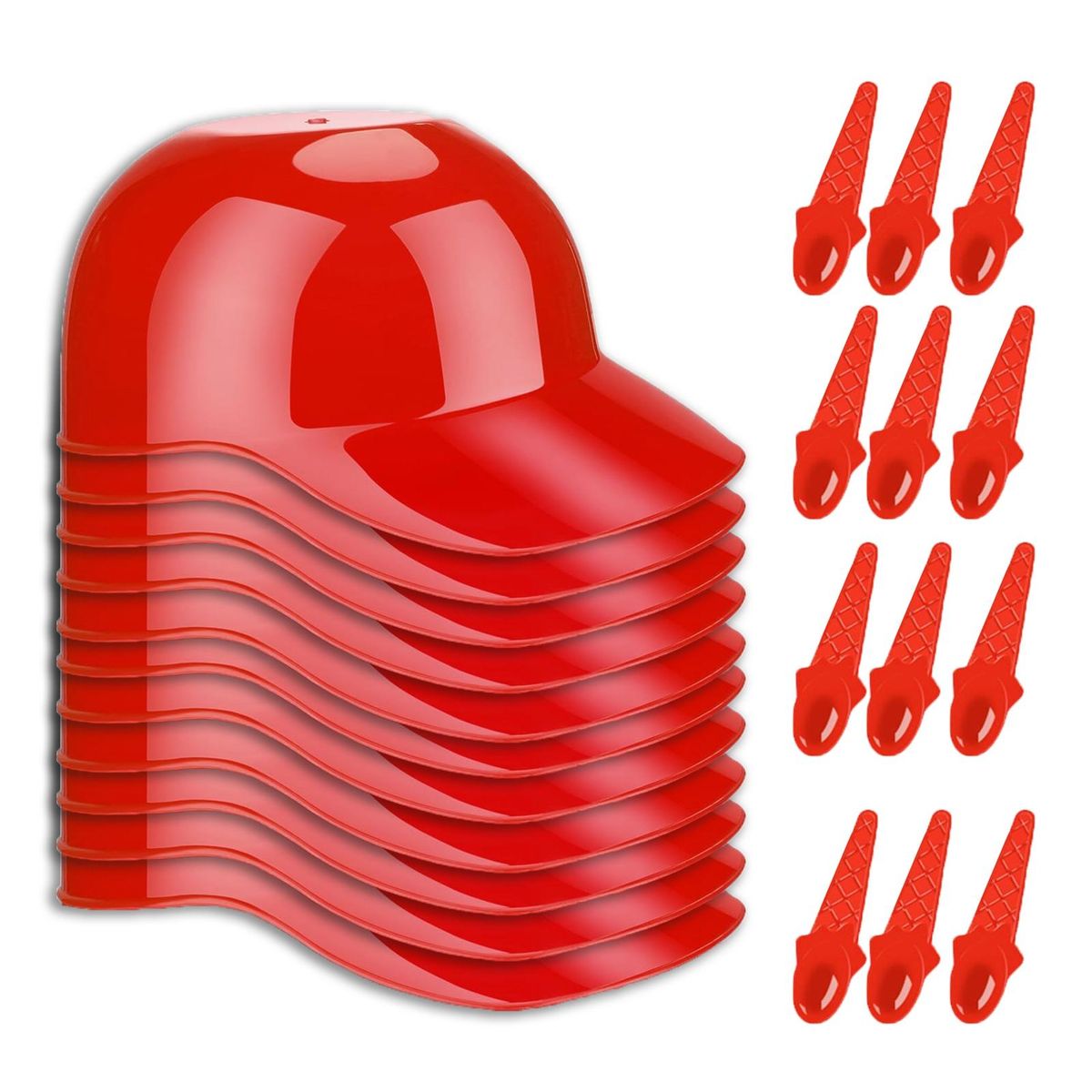 Scratch-resistant Ice Cream Bowl Baseball Helmet Ice for Birthday Red