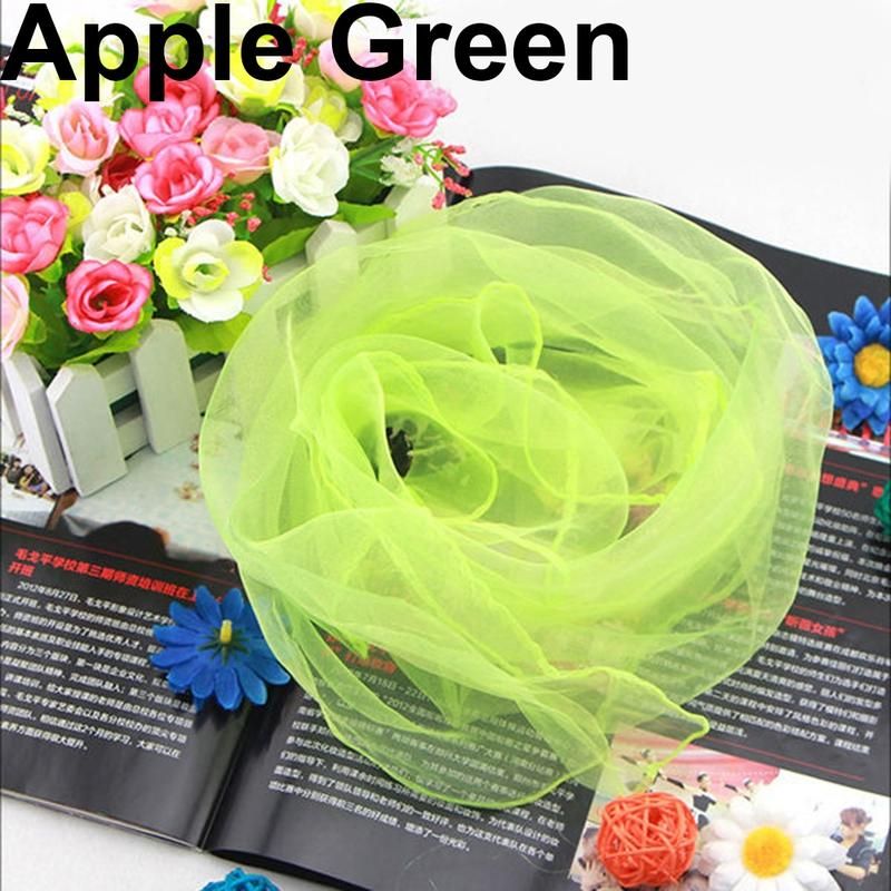 Women Girl Candy Color Soft Light Weight Chiffon Neck-White