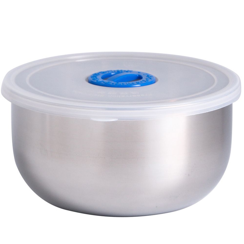 3 Pcs Mixing Bowl With Lid Stainless Steel Non-Slip Serving