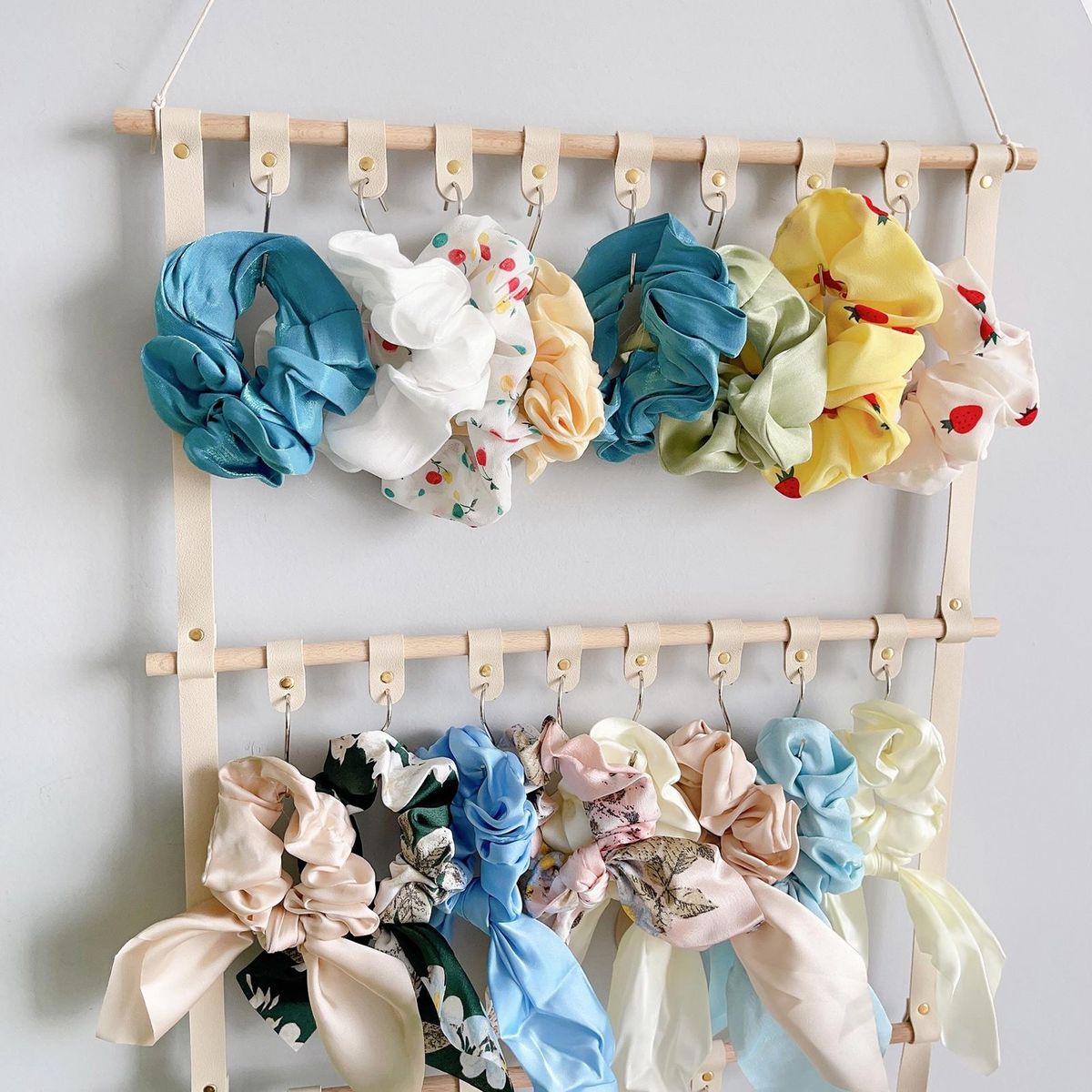 Headband Holder Hair Accessories Organizer Wall-mounted Headband Beige