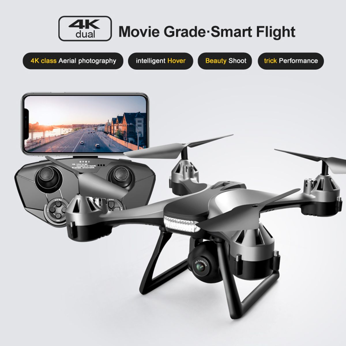 Remote Control  With Camera 4K Dual Camera Remote Control
