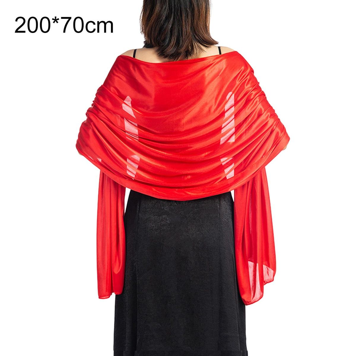 Bridesmaid Wrap Solid Color Smooth Ladies Pure Color-White
