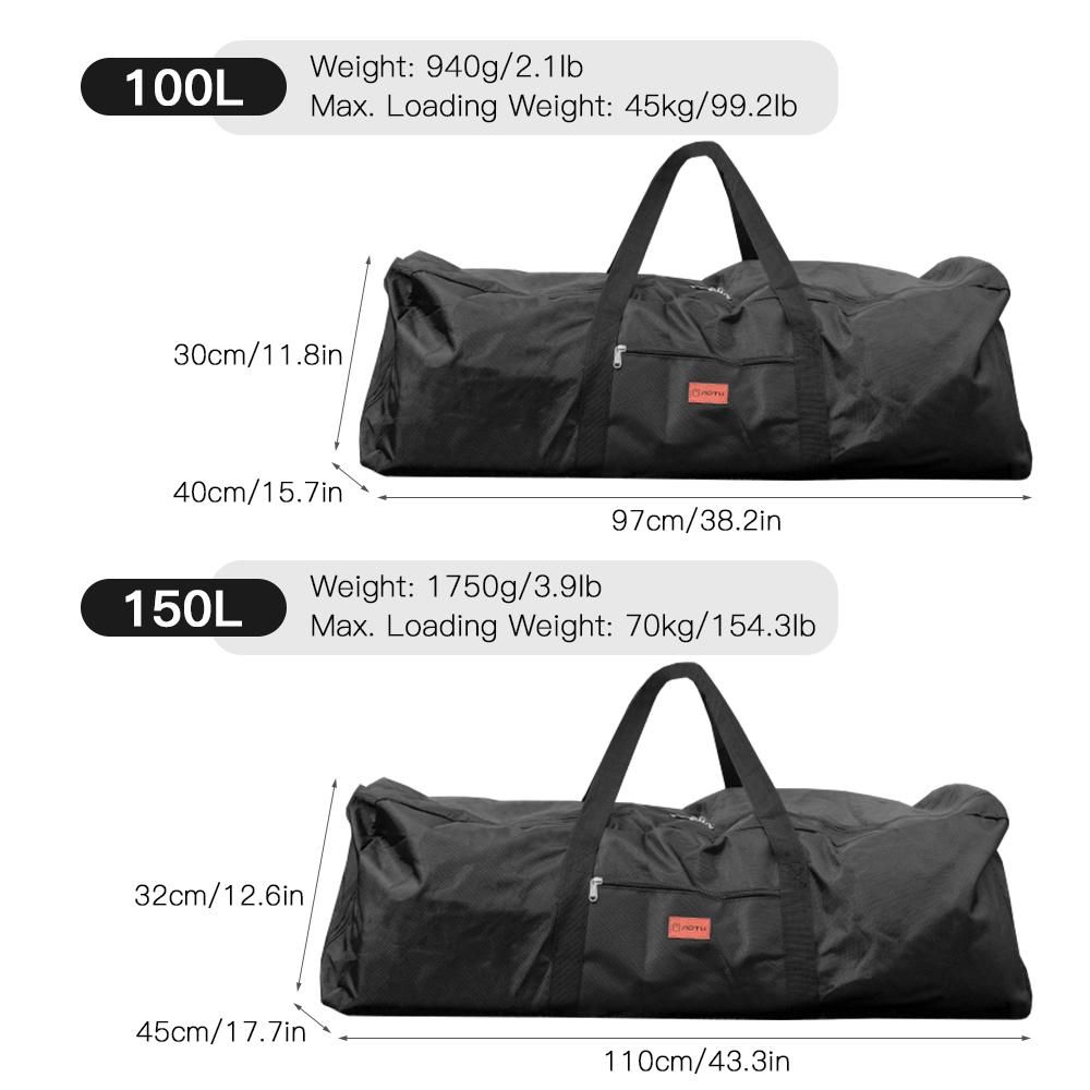 100L/150L Waterproof Carry Bag Camping Tool Storage Bag for Folding Chair Table Desk Outdoor Hiking Camping Picnic