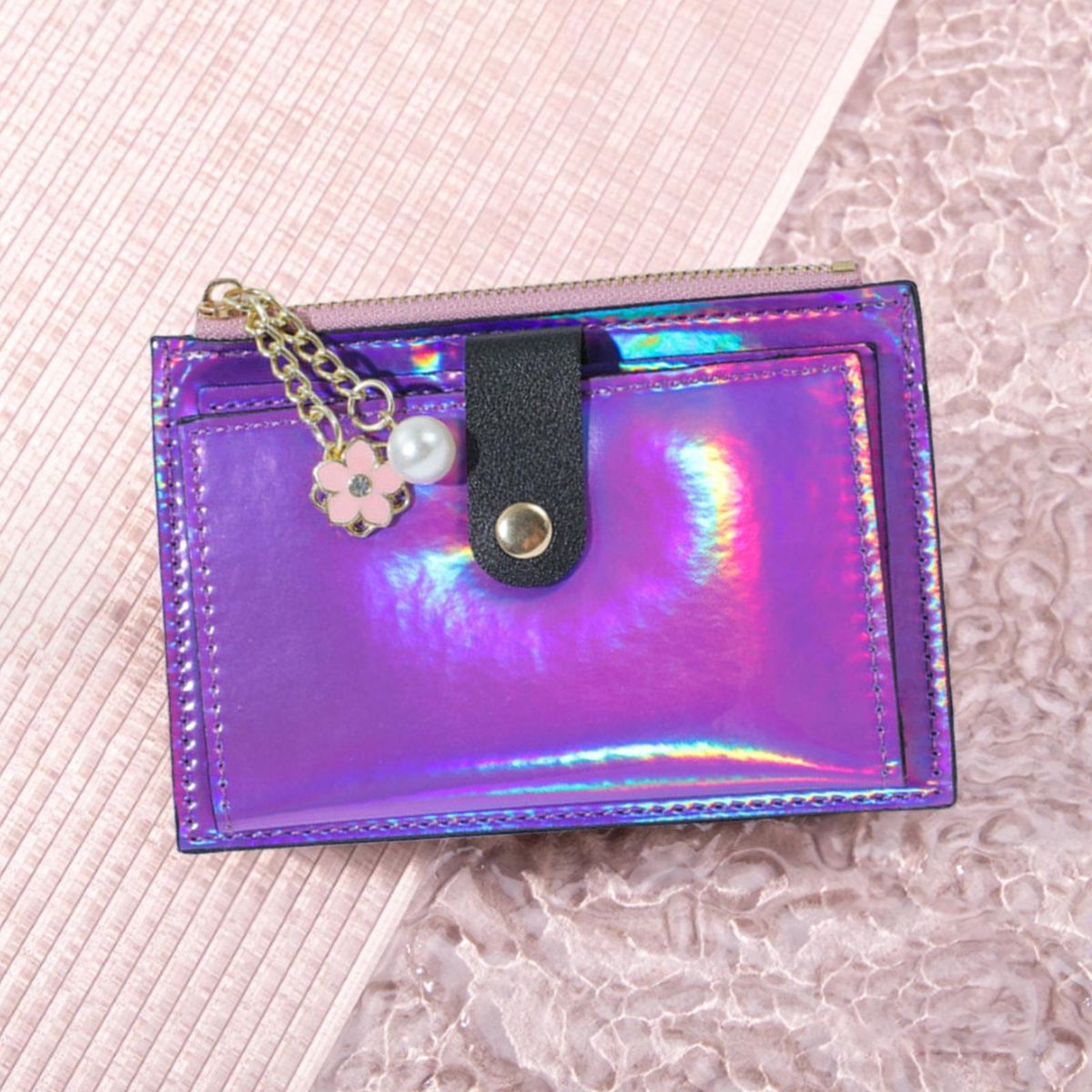 Small Wallet Ladies Wallet Coin Purse Money Case Purple