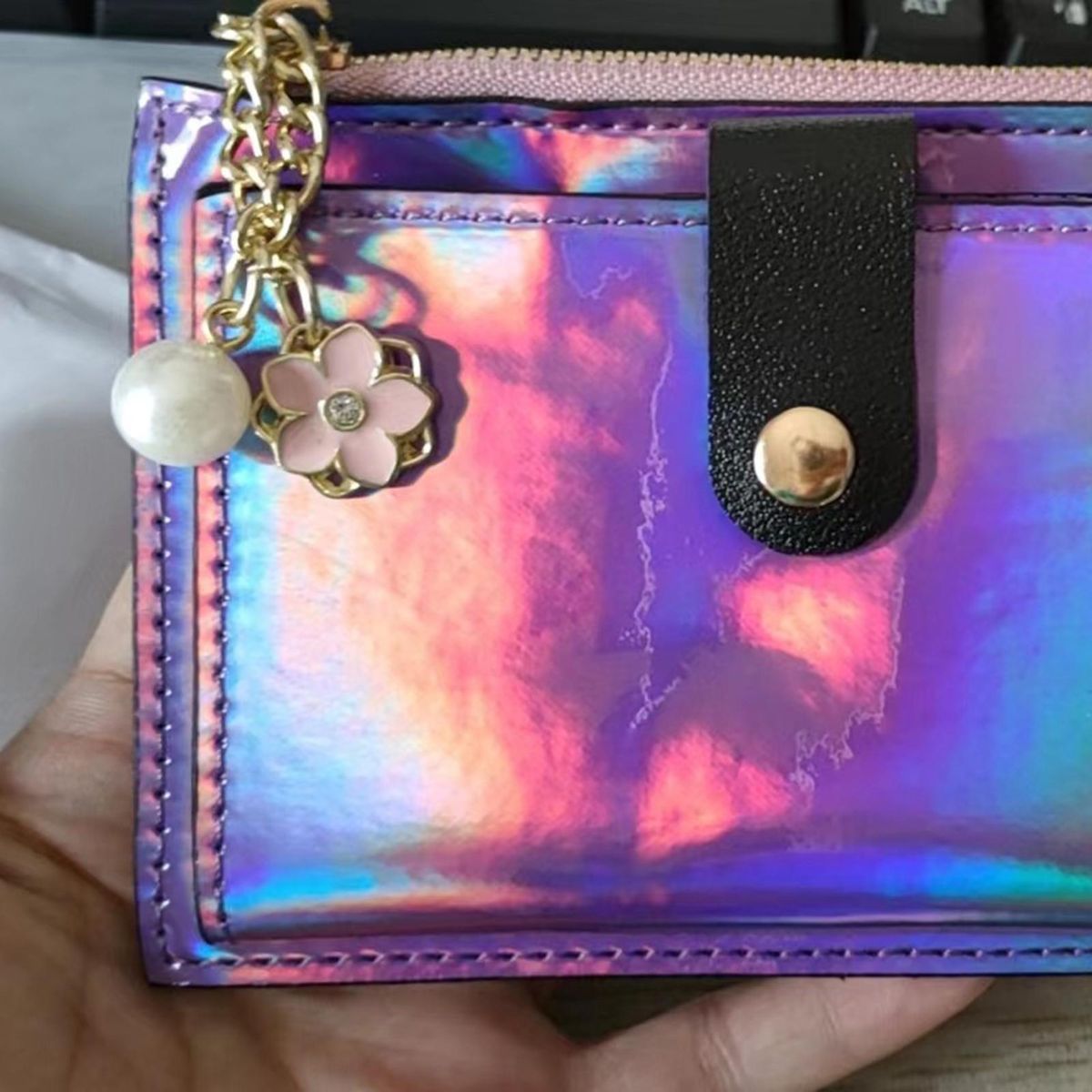 Small Wallet Ladies Wallet Coin Purse Money Case Purple