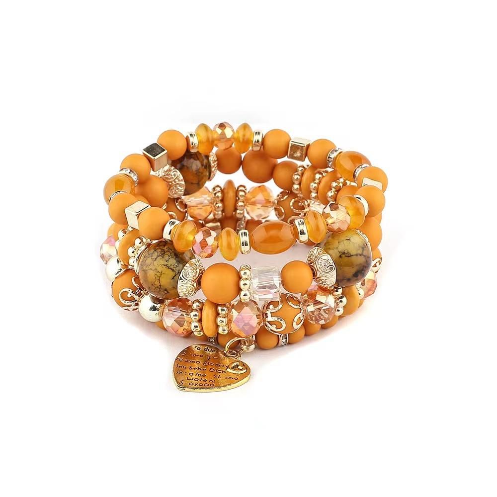 Bracelet Sets for Women - 6 Sets Stackable Stretch Bracelets Multi-color Boho Jewelry for Women