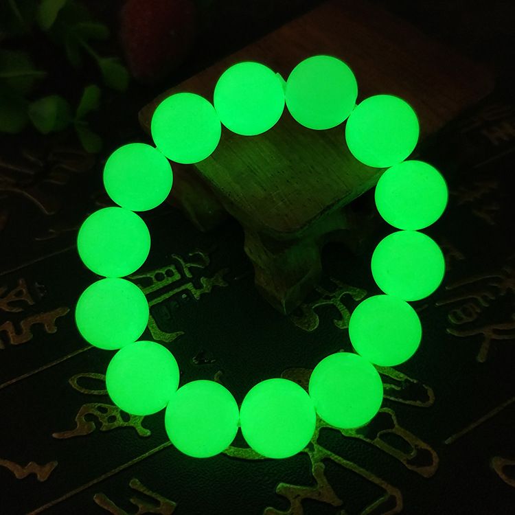 Bright Luminous Stone Bracelet Fluorescent Stone Hand String Luminous Beads Hand String