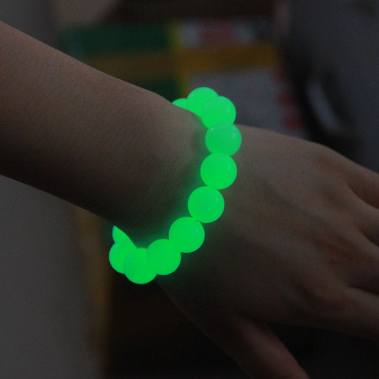 Bright Luminous Stone Bracelet Fluorescent Stone Hand String Luminous Beads Hand String