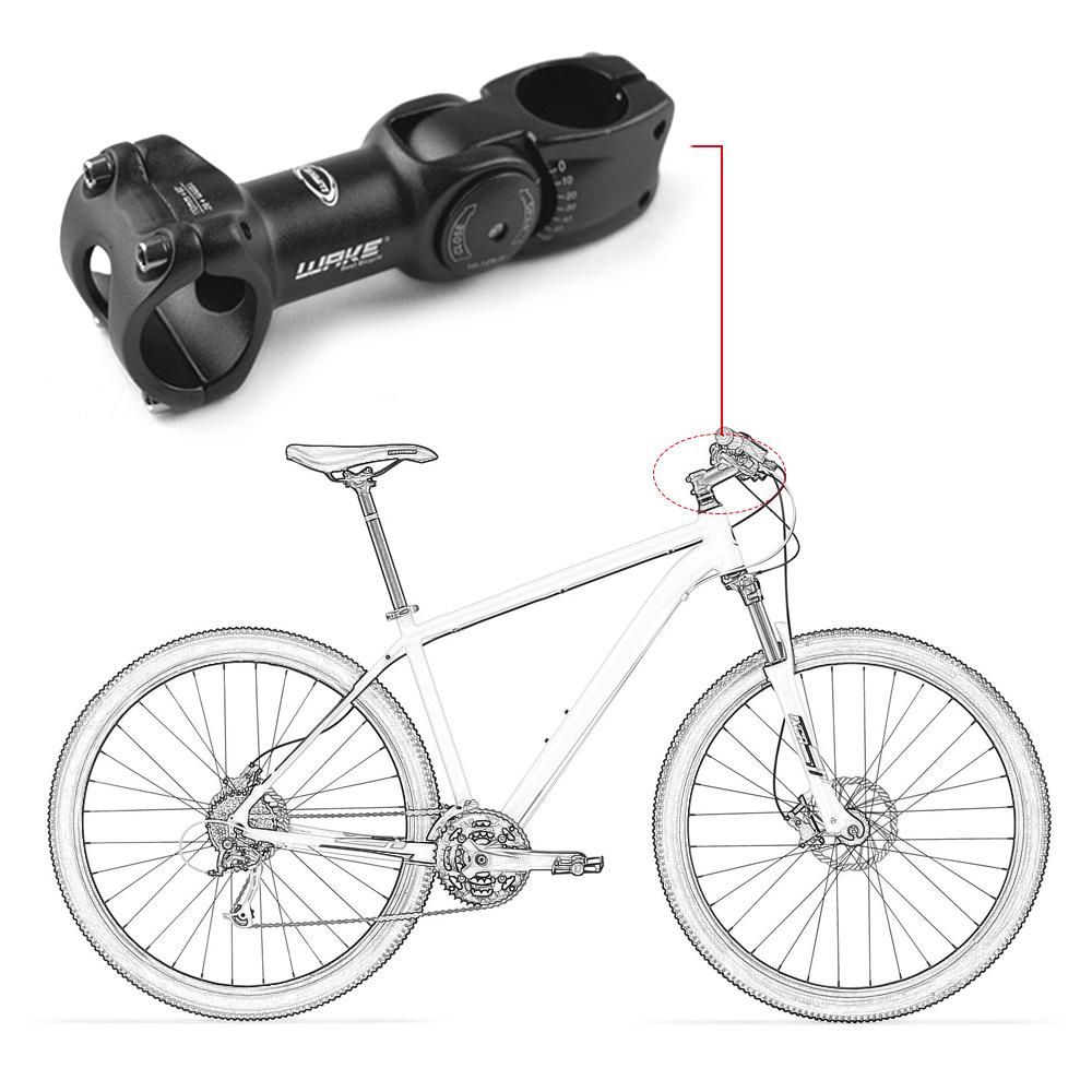 25.4mm / 31.8mm 60 Degree Adjustable Bike Stems Aluminum Alloy Stems MTB Mountain Bike Road Bicycle Handlebar Stem Riser
