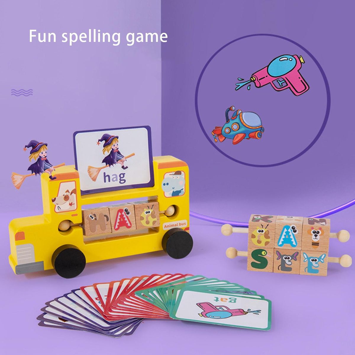 1 Set Letter Spelling Game Parent-child Interactive Flip Letter Spelling Words Game