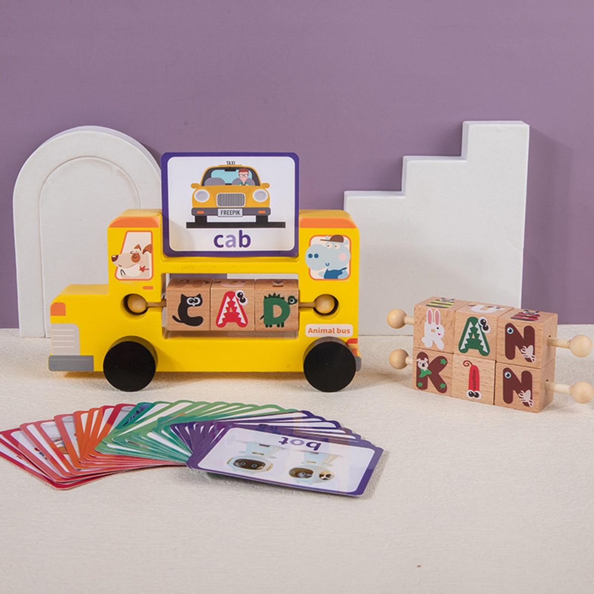 1 Set Letter Spelling Game Parent-child Interactive Flip Letter Spelling Words Game
