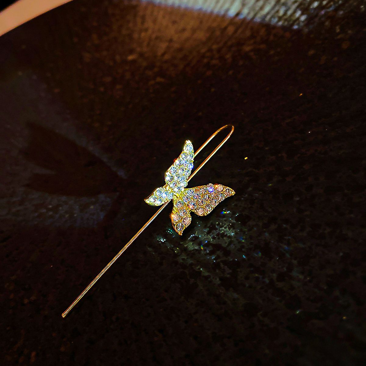 1Pc Women Ear Wrap Crawler Rhinestones Flower Butterfly-