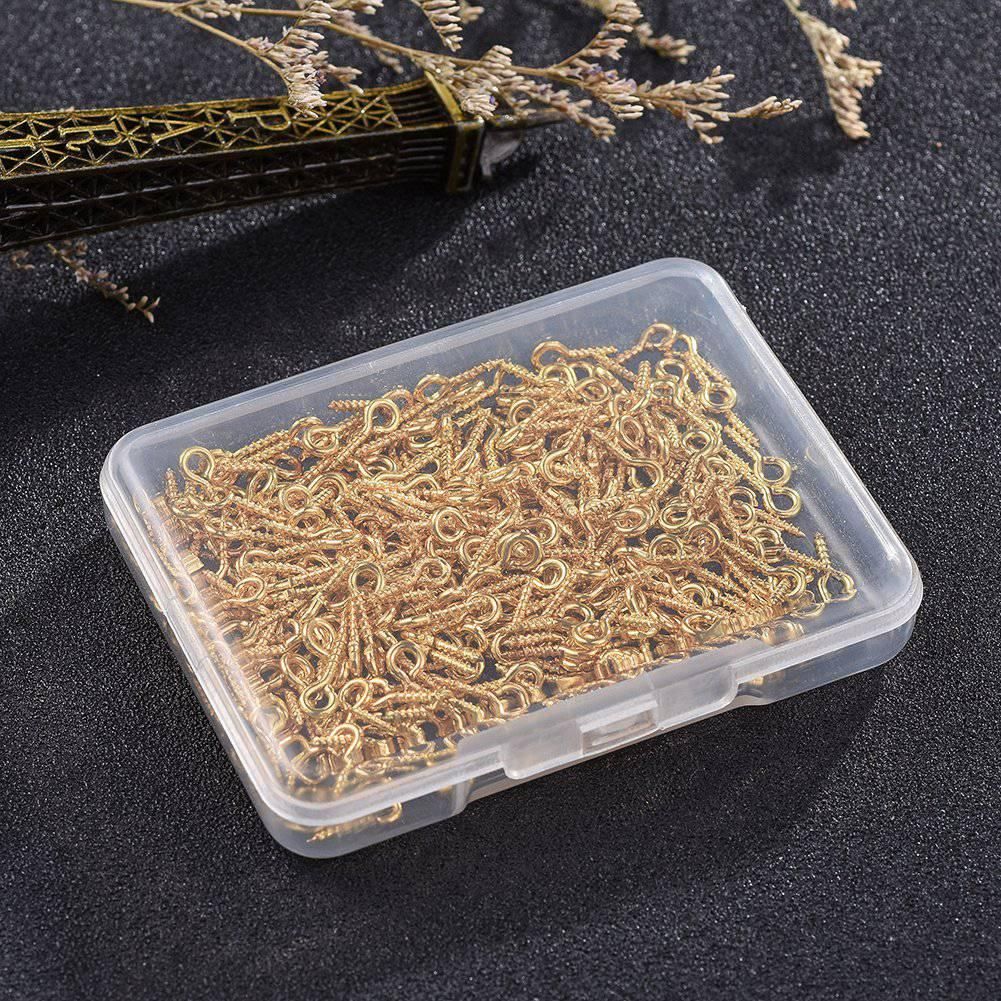 Diy Handmade Jewelry Accessories Eye Screws Boxed Gold