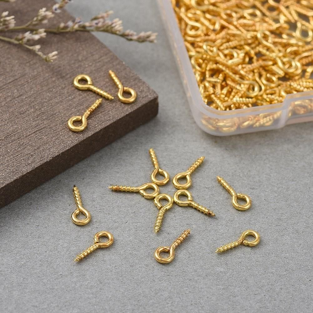 Diy Handmade Jewelry Accessories Eye Screws Boxed Gold