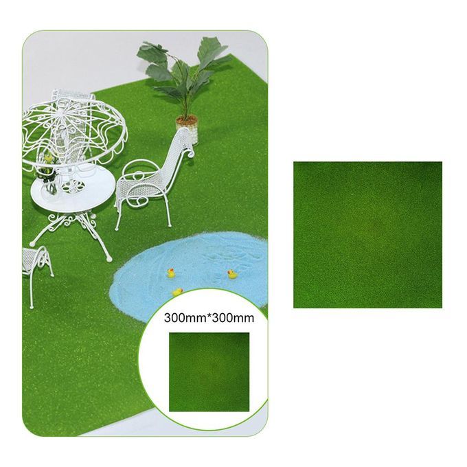 2pcs Artificial Garden Grass Train Grass Mat Turf Lawn Landscape Grass