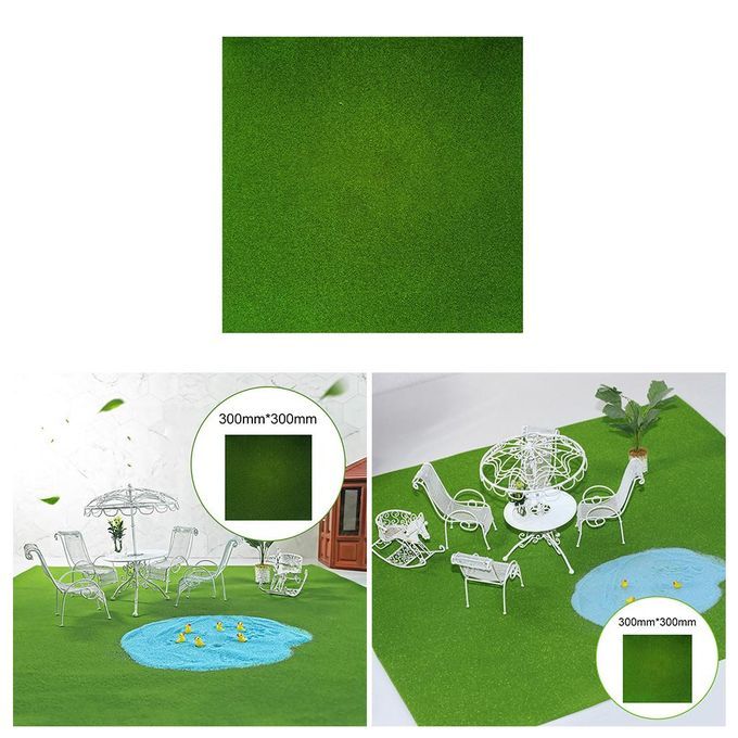 2pcs Artificial Garden Grass Train Grass Mat Turf Lawn Landscape Grass