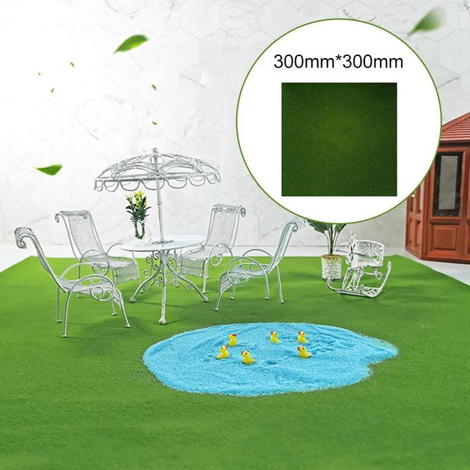2pcs Artificial Garden Grass Train Grass Mat Turf Lawn Landscape Grass