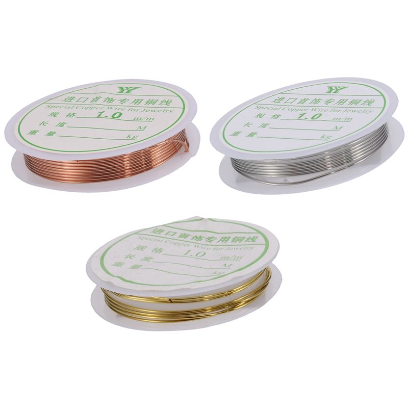 3 18 Gauge Jewelry Copper Tarnish Resistant Jewelry Beading Wire for Jewelry Making Supplies & Crafting