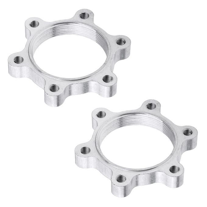 2Pcs Bike Rotor Adapter Threaded Hub Convert To 6 Bolts Disc Brake