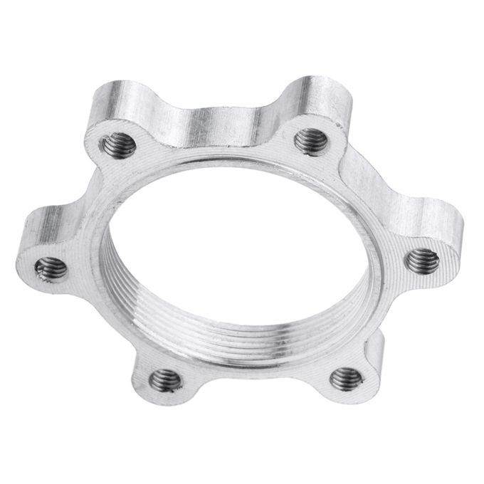 2Pcs Bike Rotor Adapter Threaded Hub Convert To 6 Bolts Disc Brake