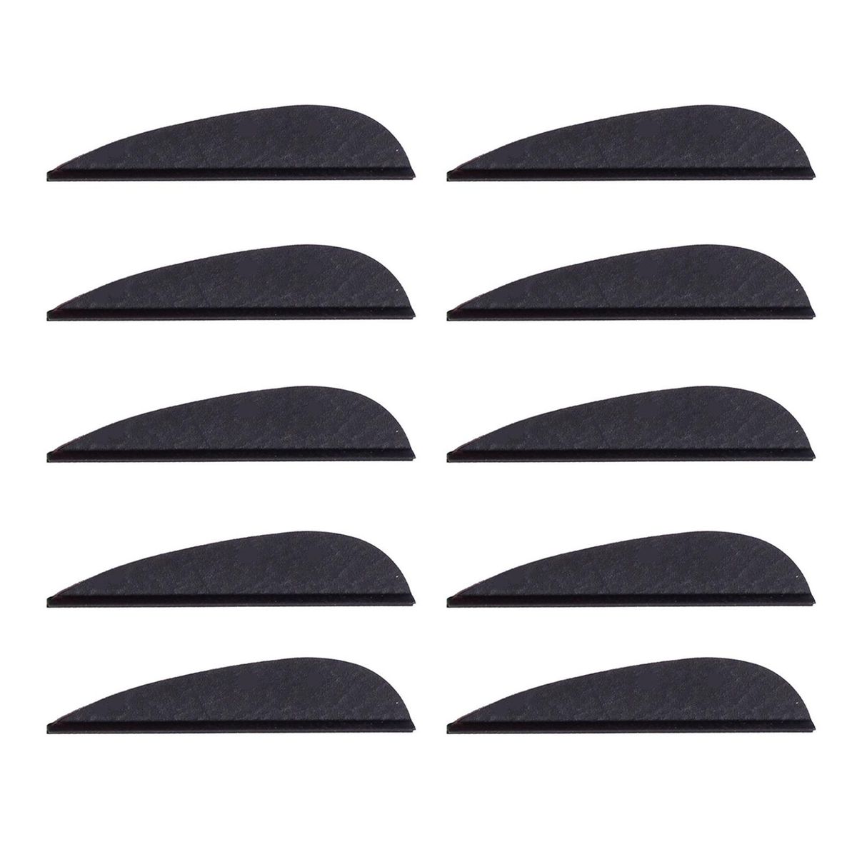 10Pcs Rubber Drop Feather Drop Shape Archery Feather Black