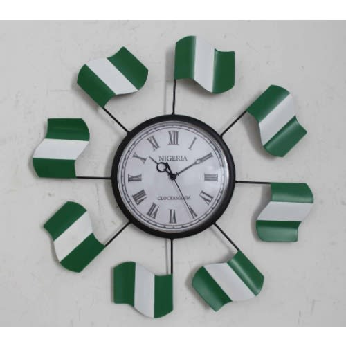 Nigerian Flag Wall Clock