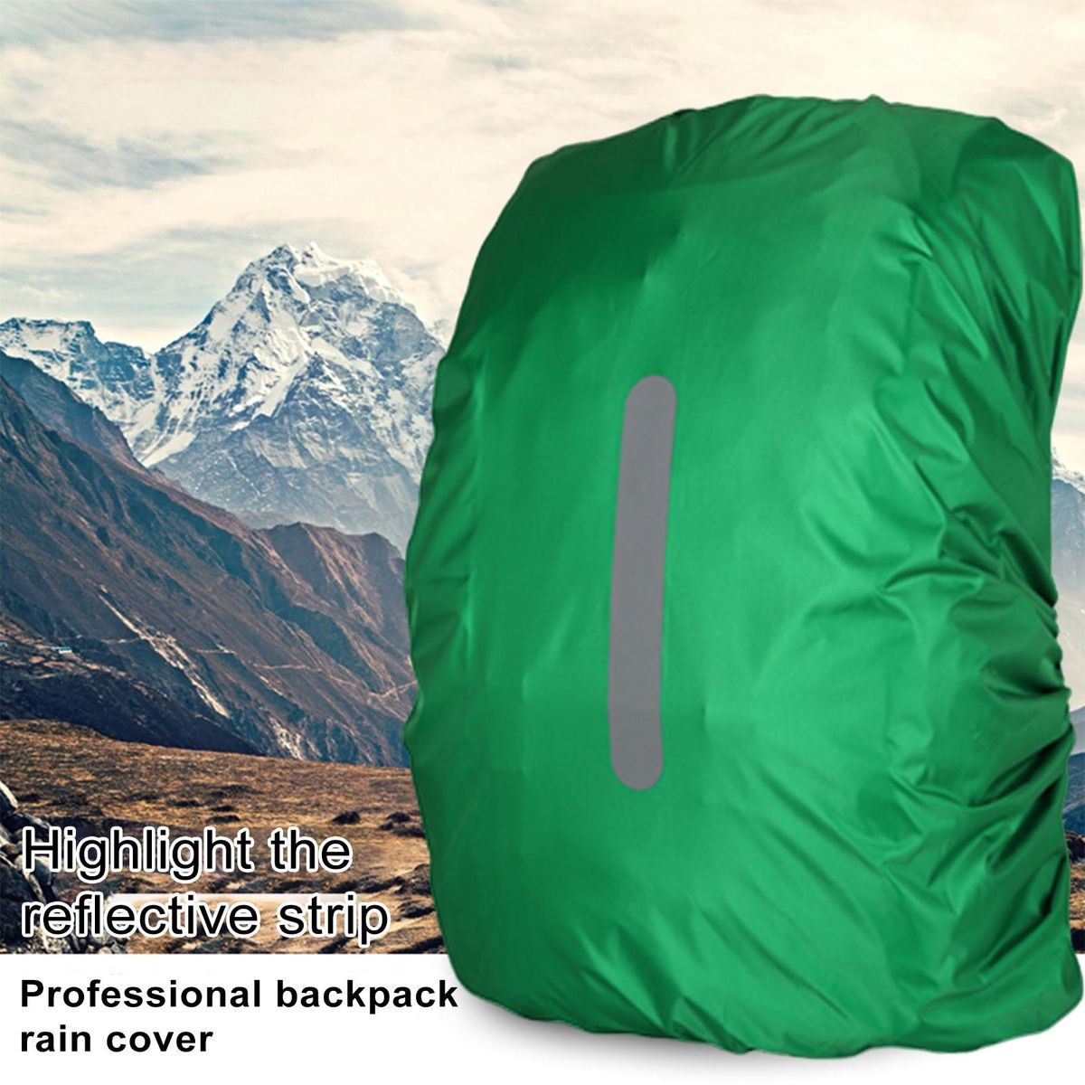 Rainproof Backpack Cover Rainguard Waterproof Backpack for School Green