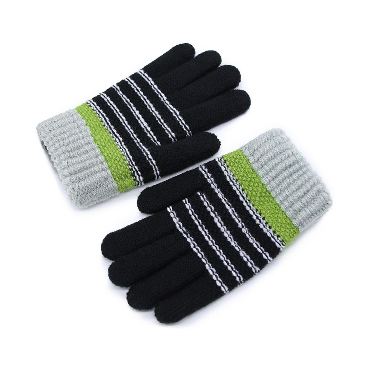 Children Winter Gloves Cozykids Winter Writing Gloves Soft Knitted Black