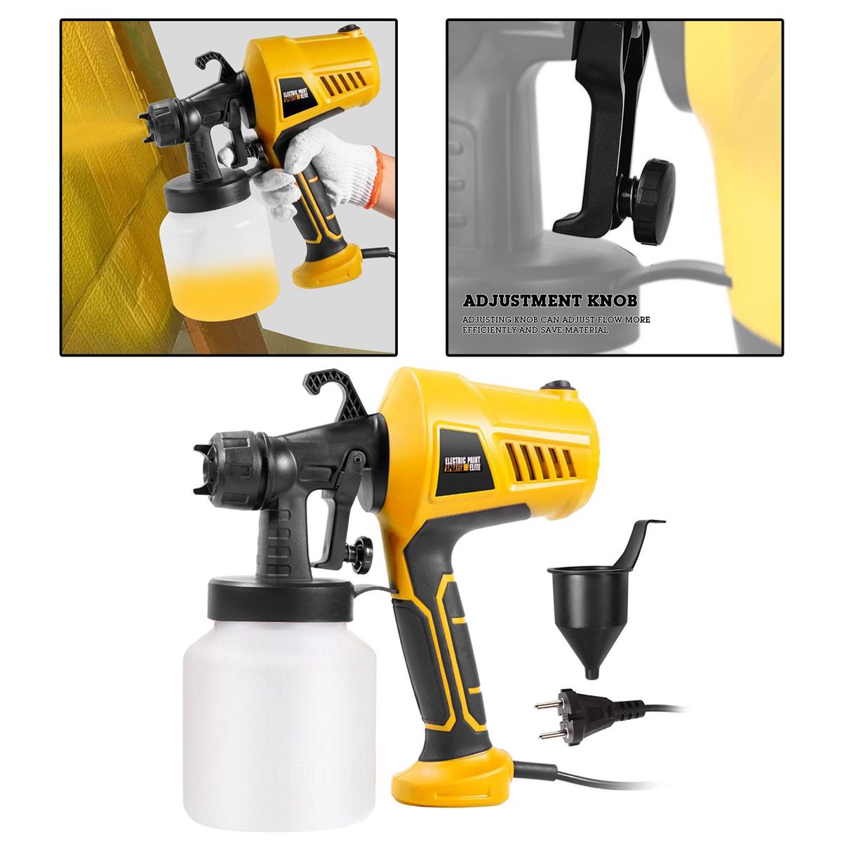 Electric  Gun 400W HVLP  Sprayer Painting For Home Yellow
