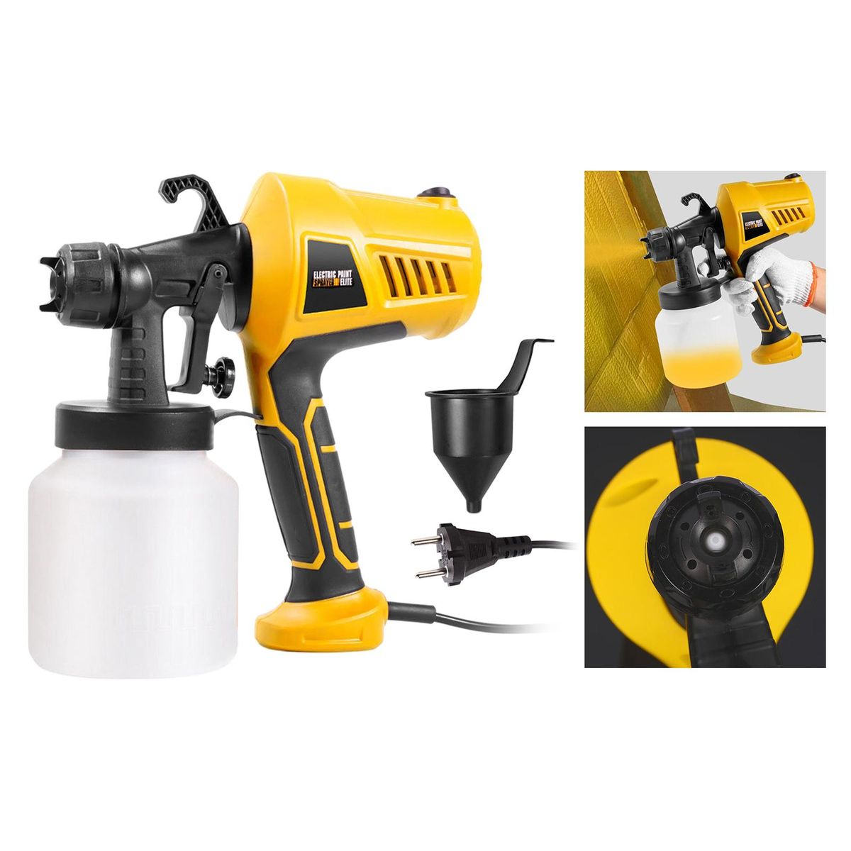 Electric  Gun 400W HVLP  Sprayer Painting For Home Yellow