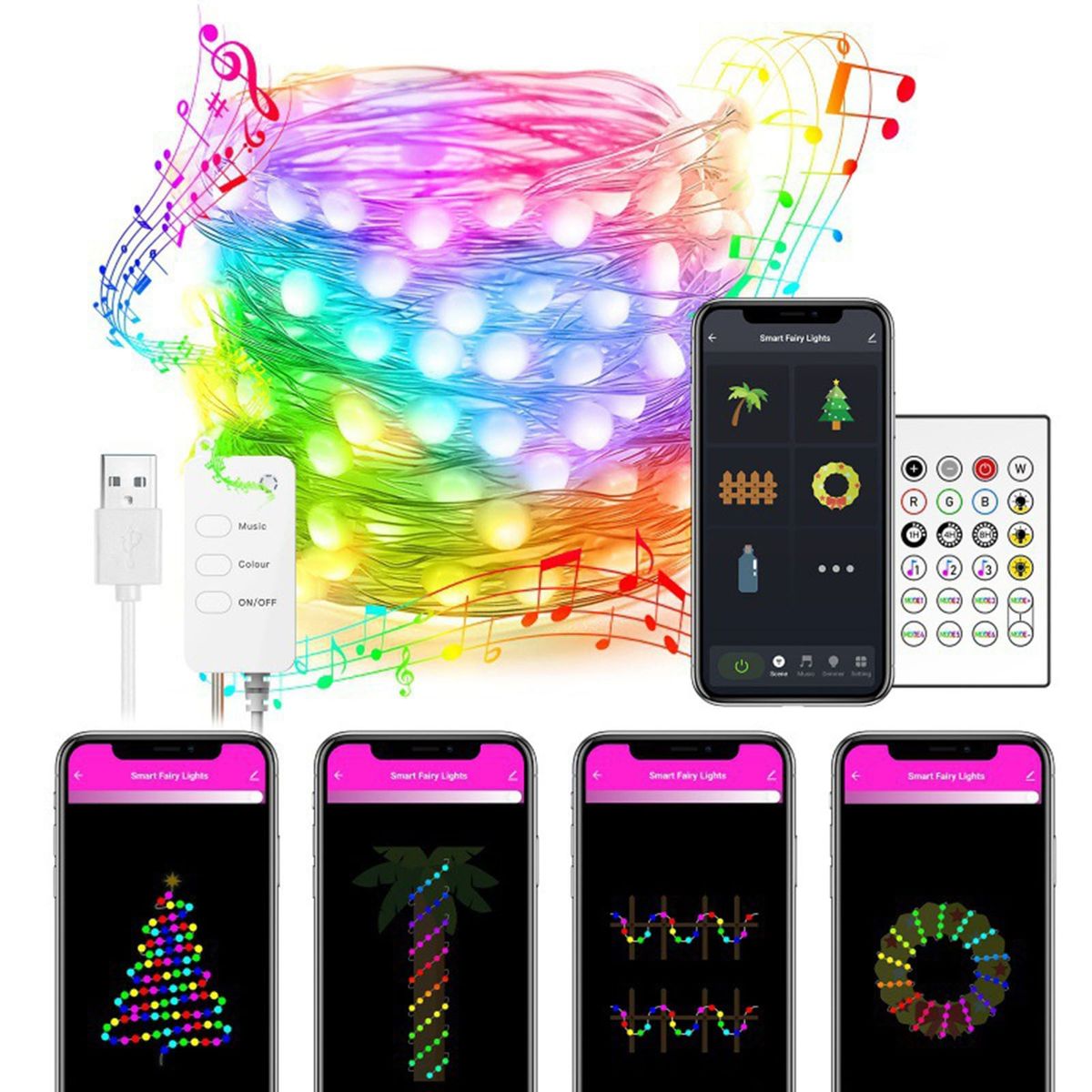 LED Light String Holiday Party Decoration LED Fairy Lights Multicolor