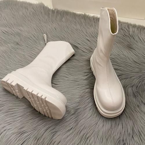 Women's Boots Shoes Back Zipper Mid-tube Boots