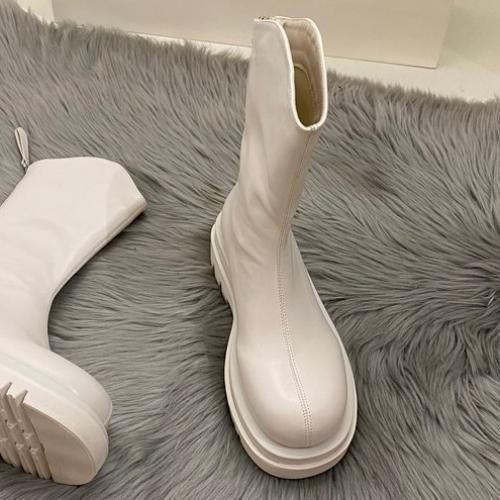 Women's Boots Shoes Back Zipper Mid-tube Boots