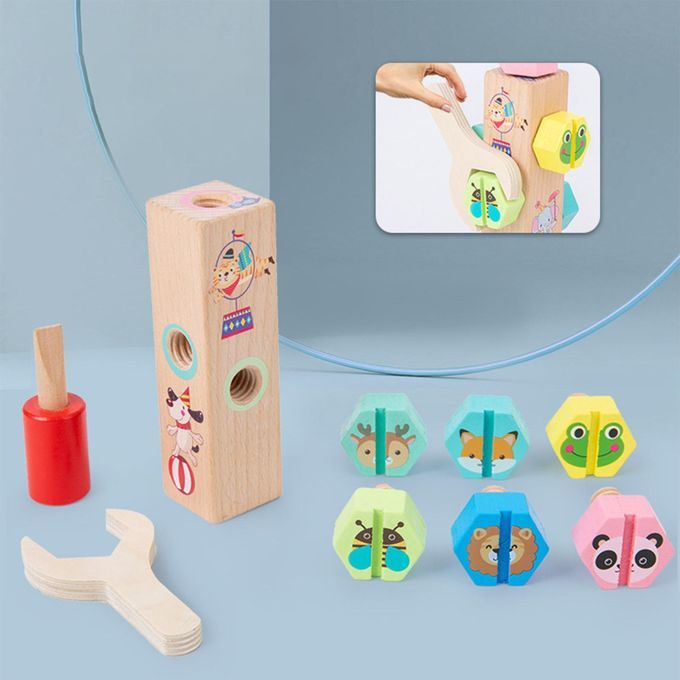 Fun Montessori Screw Driver Board Take Apart Toy Hand-Eye Coordination