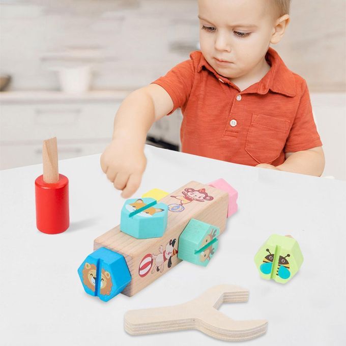 Fun Montessori Screw Driver Board Take Apart Toy Hand-Eye Coordination