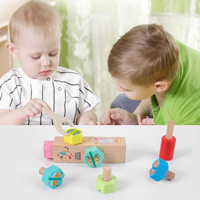 Fun Montessori Screw Driver Board Take Apart Toy Hand-Eye Coordination