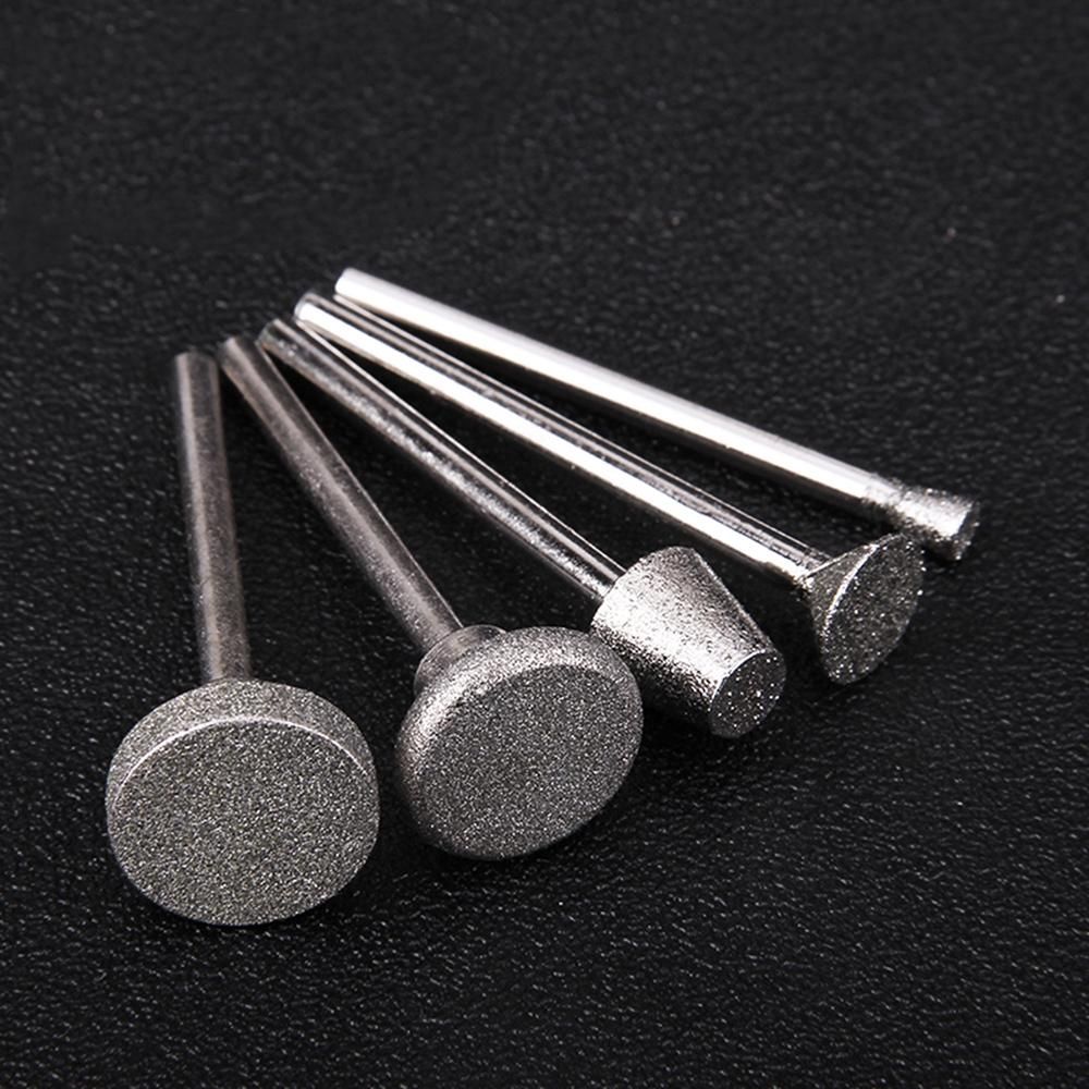 50pcs Diamond Grinding Heads 1/8-Inch Shank Diamond Coated Rotary Burrs Set Grinder Rotary Tool Set Grinding Cutting Head Drill Bits Metal Carving Polishing Tool Sets Electric Grinding Accessories
