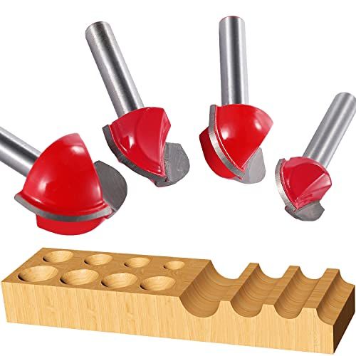 Baihens 14 Inch Shank Cove Box Router Bit Set Solid Carbide
