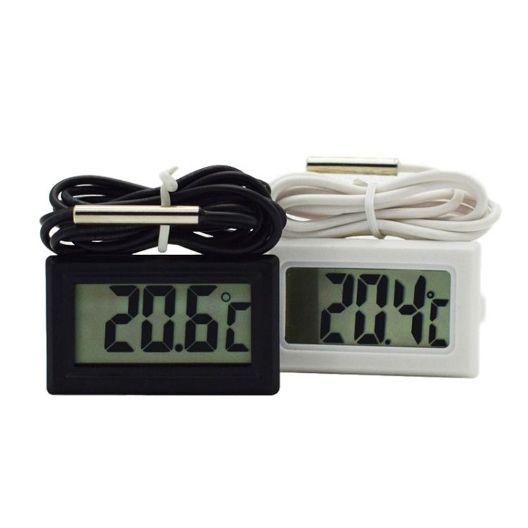 2 PCS Fish Tank Digital Thermometer, Line Length:  1m (White